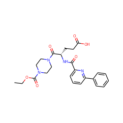 CCOC(=O)N1CCN(C(=O)[C@H](CCC(=O)O)NC(=O)c2cccc(-c3ccccc3)n2)CC1 ZINC000045369352