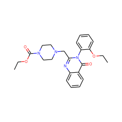 CCOC(=O)N1CCN(Cc2nc3ccccc3c(=O)n2-c2ccccc2OCC)CC1 ZINC000036381363