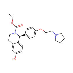 CCOC(=O)N1CCc2cc(O)ccc2[C@@H]1c1ccc(OCCN2CCCC2)cc1 ZINC000012353862