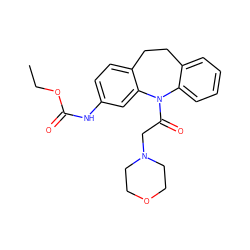 CCOC(=O)Nc1ccc2c(c1)N(C(=O)CN1CCOCC1)c1ccccc1CC2 ZINC000019338335