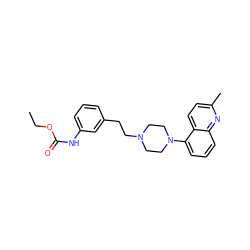 CCOC(=O)Nc1cccc(CCN2CCN(c3cccc4nc(C)ccc34)CC2)c1 ZINC000066258993