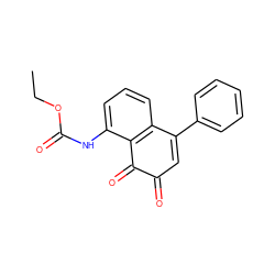 CCOC(=O)Nc1cccc2c1C(=O)C(=O)C=C2c1ccccc1 ZINC000013443951