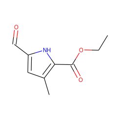 CCOC(=O)c1[nH]c(C=O)cc1C ZINC000000848204