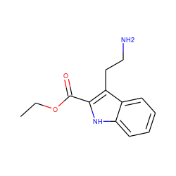 CCOC(=O)c1[nH]c2ccccc2c1CCN ZINC000028466842