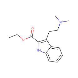 CCOC(=O)c1[nH]c2ccccc2c1CCN(C)C ZINC000013864767