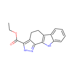 CCOC(=O)c1[nH]nc2c1CCc1c-2[nH]c2ccccc12 ZINC000038439084