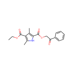 CCOC(=O)c1c(C)[nH]c(C(=O)OCC(=O)c2ccccc2)c1C ZINC000003590657