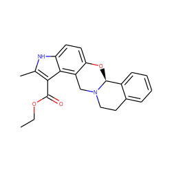 CCOC(=O)c1c(C)[nH]c2ccc3c(c12)CN1CCc2ccccc2[C@@H]1O3 ZINC000029567639