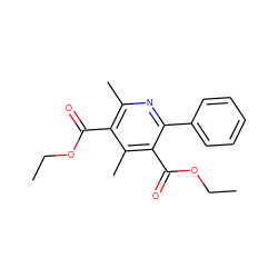 CCOC(=O)c1c(C)nc(-c2ccccc2)c(C(=O)OCC)c1C ZINC000013672275