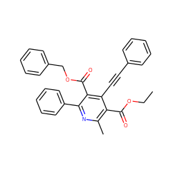 CCOC(=O)c1c(C)nc(-c2ccccc2)c(C(=O)OCc2ccccc2)c1C#Cc1ccccc1 ZINC000013672340