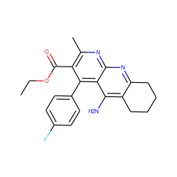 CCOC(=O)c1c(C)nc2nc3c(c(N)c2c1-c1ccc(F)cc1)CCCC3 ZINC000028968846