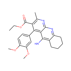 CCOC(=O)c1c(C)nc2nc3c(c(N)c2c1-c1ccc(OC)c(OC)c1)CCCC3 ZINC000028968841