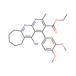 CCOC(=O)c1c(C)nc2nc3c(c(N)c2c1-c1ccc(OC)c(OC)c1)CCCCC3 ZINC000028968865