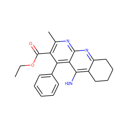 CCOC(=O)c1c(C)nc2nc3c(c(N)c2c1-c1ccccc1)CCCC3 ZINC000028968810