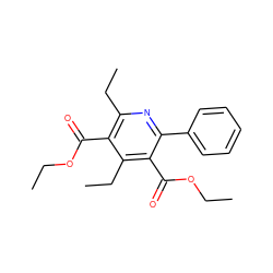 CCOC(=O)c1c(CC)nc(-c2ccccc2)c(C(=O)OCC)c1CC ZINC000034800771