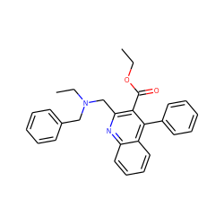 CCOC(=O)c1c(CN(CC)Cc2ccccc2)nc2ccccc2c1-c1ccccc1 ZINC000013862478