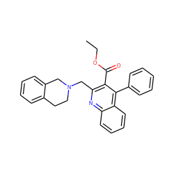 CCOC(=O)c1c(CN2CCc3ccccc3C2)nc2ccccc2c1-c1ccccc1 ZINC000013862481