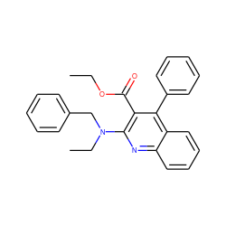 CCOC(=O)c1c(N(CC)Cc2ccccc2)nc2ccccc2c1-c1ccccc1 ZINC000013862479