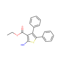 CCOC(=O)c1c(N)sc(-c2ccccc2)c1-c1ccccc1 ZINC000003064516