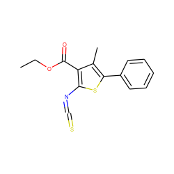 CCOC(=O)c1c(N=C=S)sc(-c2ccccc2)c1C ZINC000045301297