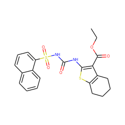 CCOC(=O)c1c(NC(=O)NS(=O)(=O)c2cccc3ccccc23)sc2c1CCCC2 ZINC000028565371