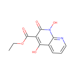 CCOC(=O)c1c(O)c2cccnc2n(O)c1=O ZINC000102406874