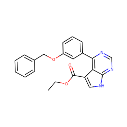 CCOC(=O)c1c[nH]c2ncnc(-c3cccc(OCc4ccccc4)c3)c12 ZINC000218979991