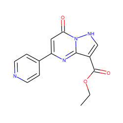 CCOC(=O)c1c[nH]n2c(=O)cc(-c3ccncc3)nc12 ZINC000102985101