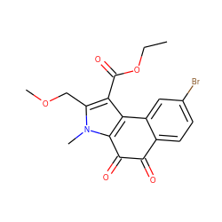 CCOC(=O)c1c2c(n(C)c1COC)C(=O)C(=O)c1ccc(Br)cc1-2 ZINC000002074908