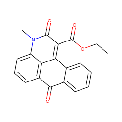 CCOC(=O)c1c2c3c(cccc3n(C)c1=O)C(=O)c1ccccc1-2 ZINC000000488154