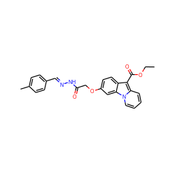 CCOC(=O)c1c2ccc(OCC(=O)N/N=C/c3ccc(C)cc3)cc2n2ccccc12 ZINC000001398668