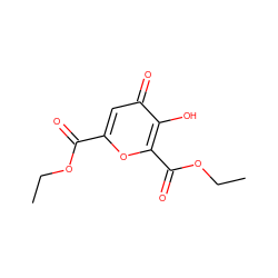 CCOC(=O)c1cc(=O)c(O)c(C(=O)OCC)o1 ZINC000014501481