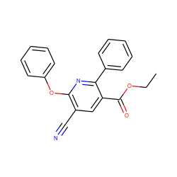 CCOC(=O)c1cc(C#N)c(Oc2ccccc2)nc1-c1ccccc1 ZINC000003104585