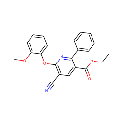 CCOC(=O)c1cc(C#N)c(Oc2ccccc2OC)nc1-c1ccccc1 ZINC000003104590