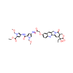 CCOC(=O)c1cc(NC(=O)c2cc(NOC(=O)COc3ccc4nc5c(cc4c3)Cn3c-5cc4c(c3=O)COC(=O)[C@]4(O)CC)cn2COC)cn1COC ZINC000095539680