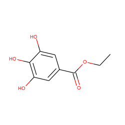 CCOC(=O)c1cc(O)c(O)c(O)c1 ZINC000000021790