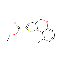 CCOC(=O)c1cc2c(s1)-c1c(C)cccc1OC2 ZINC000003645785