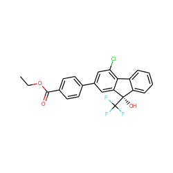 CCOC(=O)c1ccc(-c2cc(Cl)c3c(c2)[C@](O)(C(F)(F)F)c2ccccc2-3)cc1 ZINC000143329448