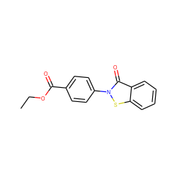 CCOC(=O)c1ccc(-n2sc3ccccc3c2=O)cc1 ZINC000003350769