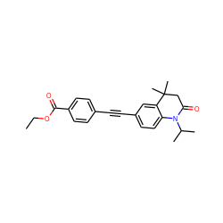 CCOC(=O)c1ccc(C#Cc2ccc3c(c2)C(C)(C)CC(=O)N3C(C)C)cc1 ZINC000002002319