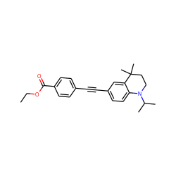 CCOC(=O)c1ccc(C#Cc2ccc3c(c2)C(C)(C)CCN3C(C)C)cc1 ZINC000026401699