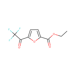 CCOC(=O)c1ccc(C(=O)C(F)(F)F)o1 ZINC000002579846