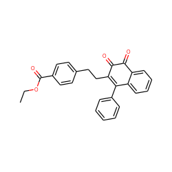 CCOC(=O)c1ccc(CCC2=C(c3ccccc3)c3ccccc3C(=O)C2=O)cc1 ZINC000013443969