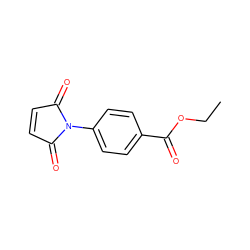 CCOC(=O)c1ccc(N2C(=O)C=CC2=O)cc1 ZINC000000097117