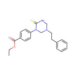 CCOC(=O)c1ccc(N2CN(CCc3ccccc3)CNC2=S)cc1 ZINC000019922951