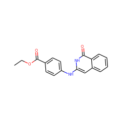 CCOC(=O)c1ccc(Nc2cc3ccccc3c(=O)[nH]2)cc1 ZINC000000195944