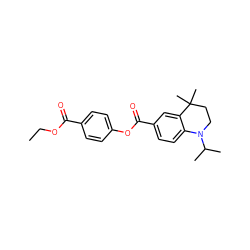 CCOC(=O)c1ccc(OC(=O)c2ccc3c(c2)C(C)(C)CCN3C(C)C)cc1 ZINC000013800364