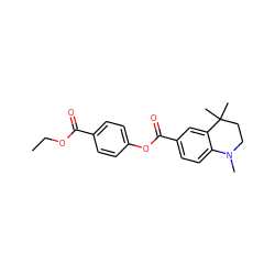 CCOC(=O)c1ccc(OC(=O)c2ccc3c(c2)C(C)(C)CCN3C)cc1 ZINC000013652276