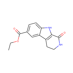 CCOC(=O)c1ccc2[nH]c3c(c2c1)CCNC3=O ZINC000063298568