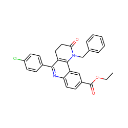 CCOC(=O)c1ccc2nc(-c3ccc(Cl)cc3)c3c(c2c1)N(Cc1ccccc1)C(=O)CC3 ZINC000103261375